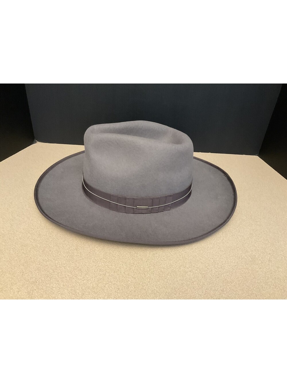 New! Brixton Reno Wide Brim Fedora 100% Wool Hat In Light Grey. Size Large 7 1/2